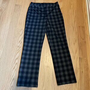 Straight leg checkered gray pants - professional
